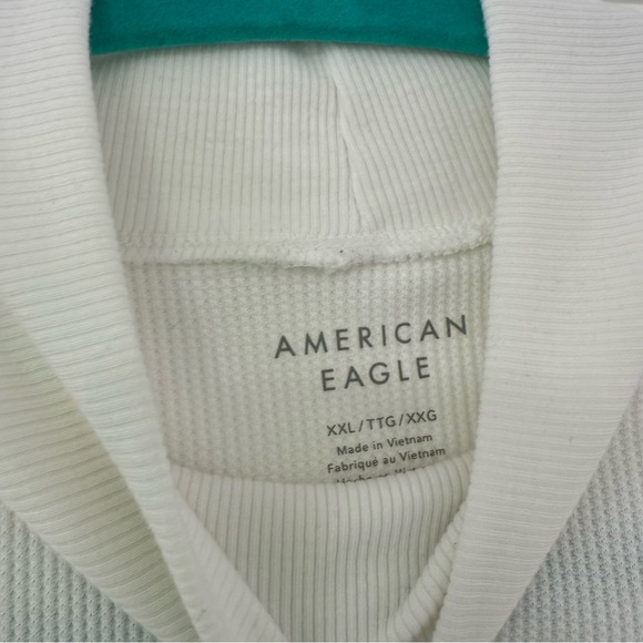 American Eagle Long Sleeve Crop Turtleneck White XXL - Picture 2 of 2
